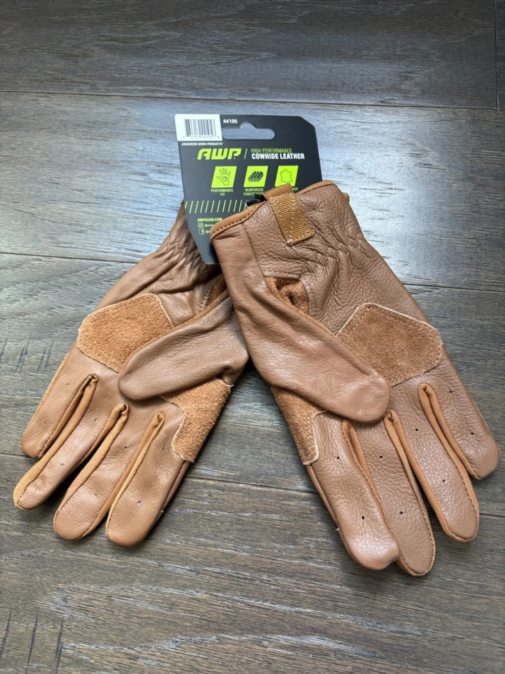 AWP High Performance Cowhide Leather,Velcro wrist ,work gloves